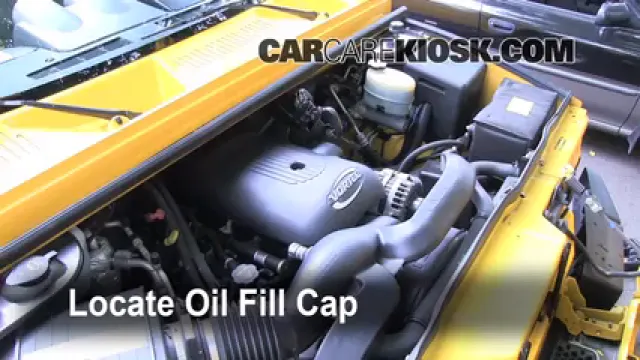 2003 Hummer H2 6.0L V8 Aceite Agregar aceite